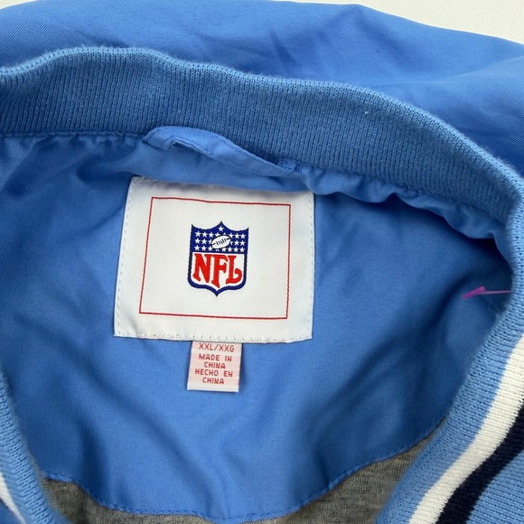 Tennessee Titans Jacket Mens 2XL Blue Pullover Windbreaker Logo V Neck - Picture 2 of 16